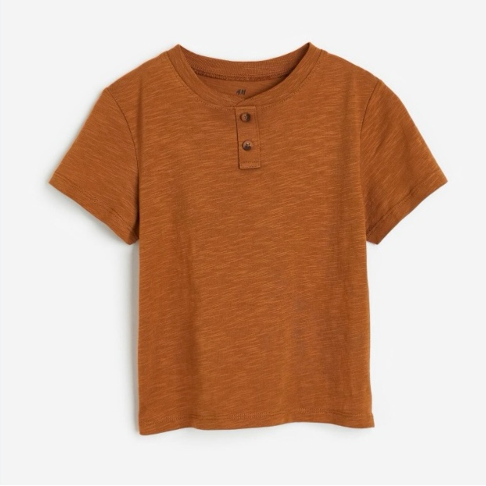 NWT -  H&M Henley Tee (Rust Brown) Size 6X/7